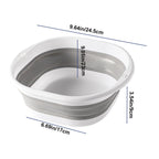 Foldable Foot Bath Bucket – Portable, Heat-Retaining, Grey