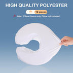 Reusable Microfibre Face Cradle Covers – Massage Table, 12-Pack
