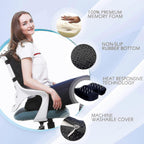 Memory Foam Seat & Back Cushion Set – Car & Office Chair