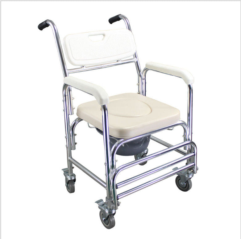 Aluminium Bedside Commode & Shower Chair – Mobile, 200kg