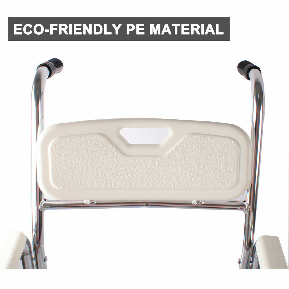 Aluminium Bedside Commode & Shower Chair – Mobile, 200kg