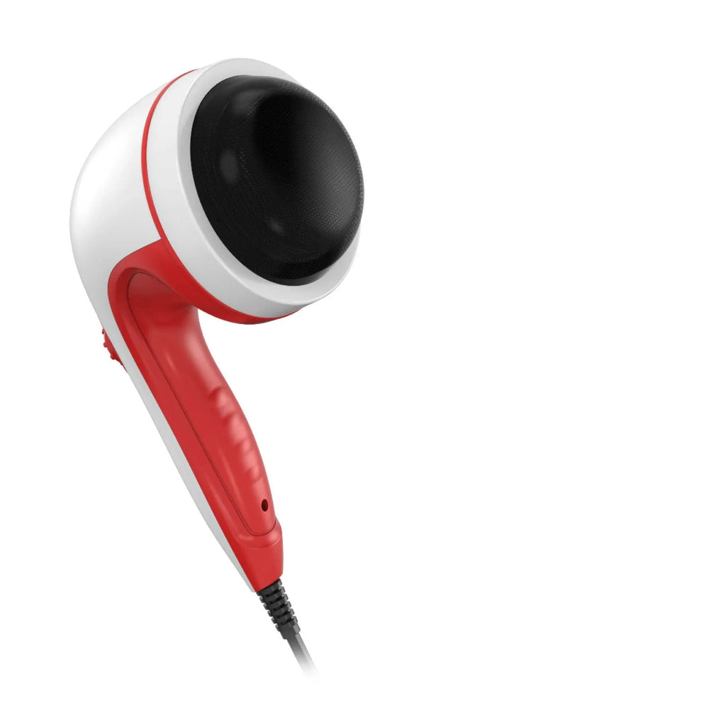 Orku Handheld Body Massager – 4 Heads, Adjustable Speed, Red