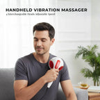 Orku Handheld Body Massager – 4 Heads, Adjustable Speed, Red
