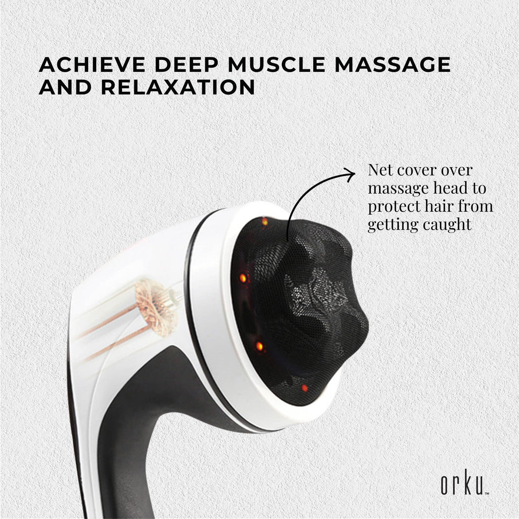 Orku Full Body Handheld Vibration Massager – 4 Heads