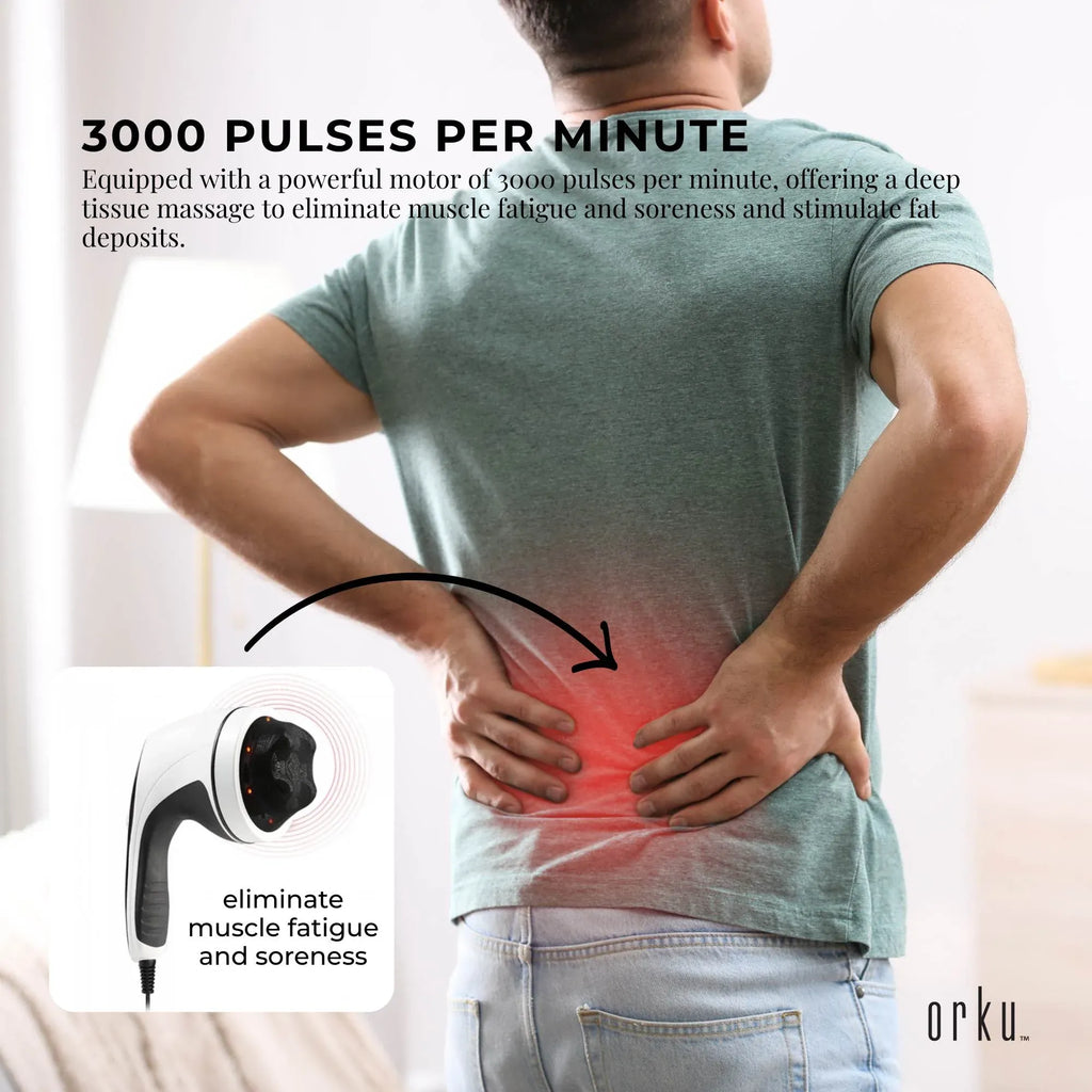 Orku Full Body Handheld Vibration Massager – 4 Heads