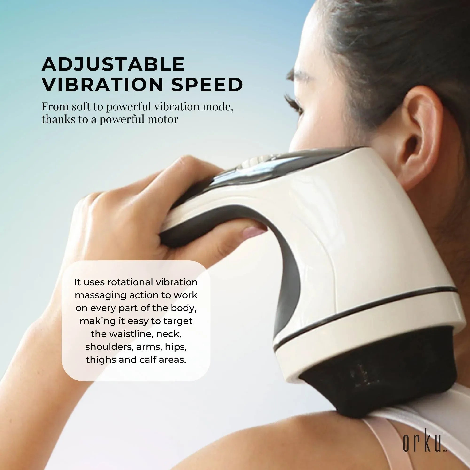Orku Full Body Handheld Vibration Massager – 4 Heads