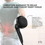 Orku Handheld Body Massager – 4 Heads, Adjustable Speed, Black