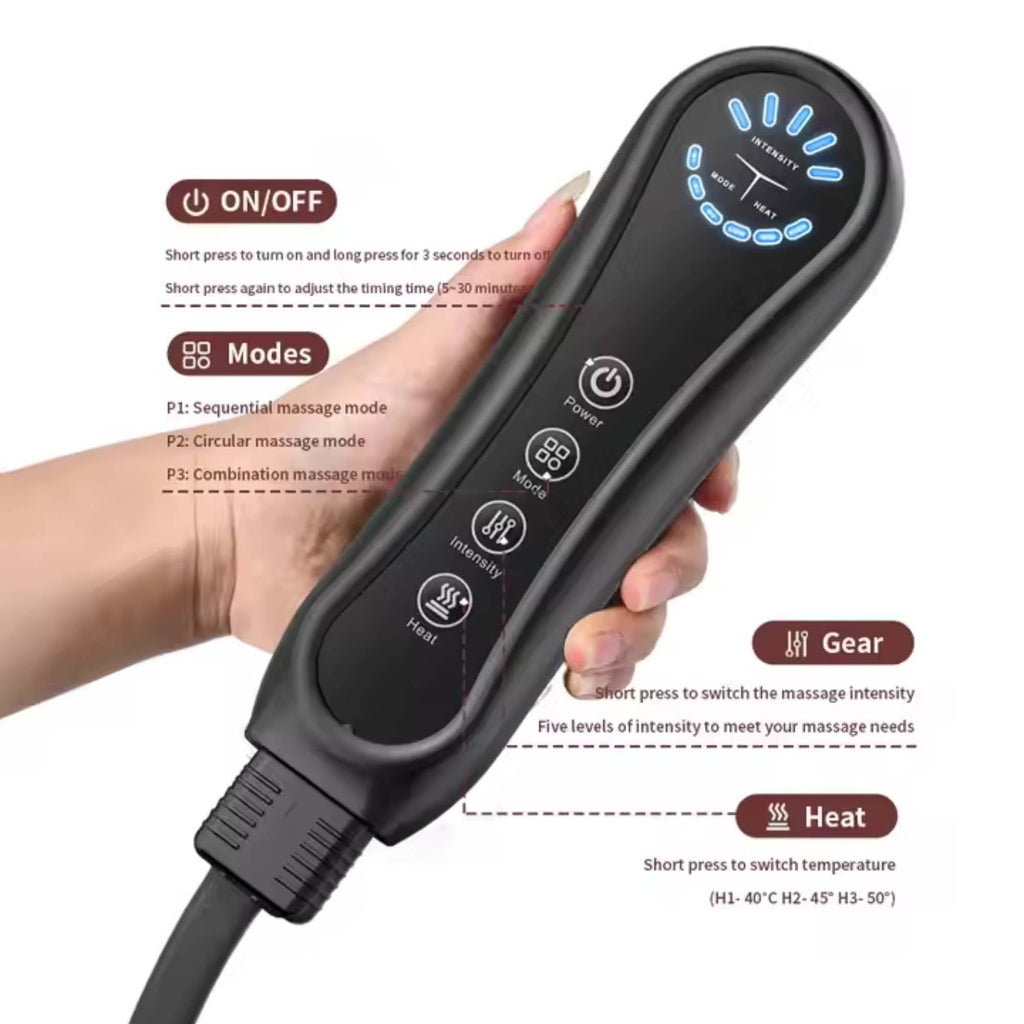 Orku Air Compression Leg, Knee & Foot Massager with Heat