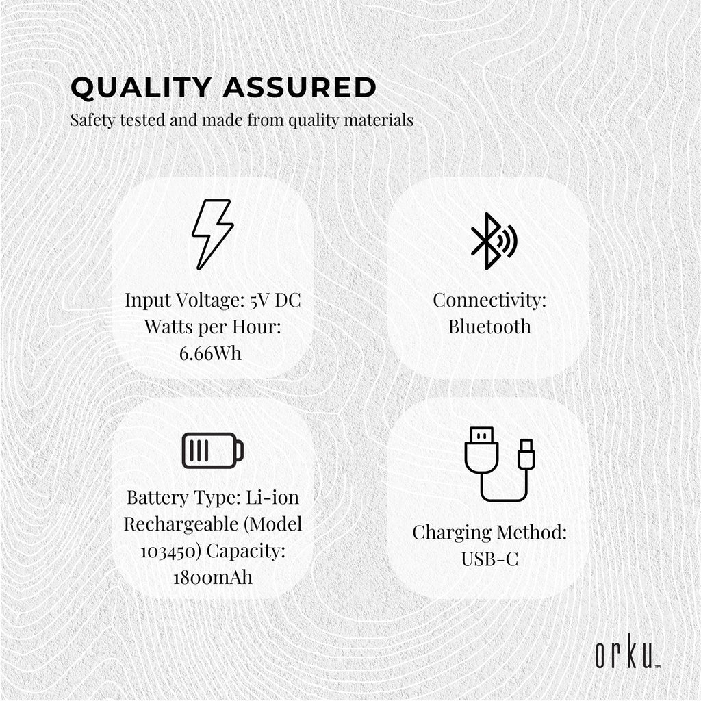 Orku Rechargeable Eye Massager with Heat – Vibration & Bluetooth