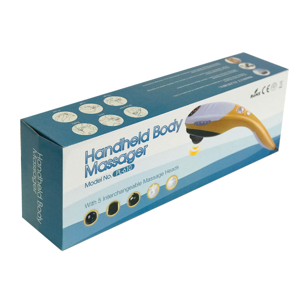 Handheld Full Body Massager – 6 Heads, Champagne