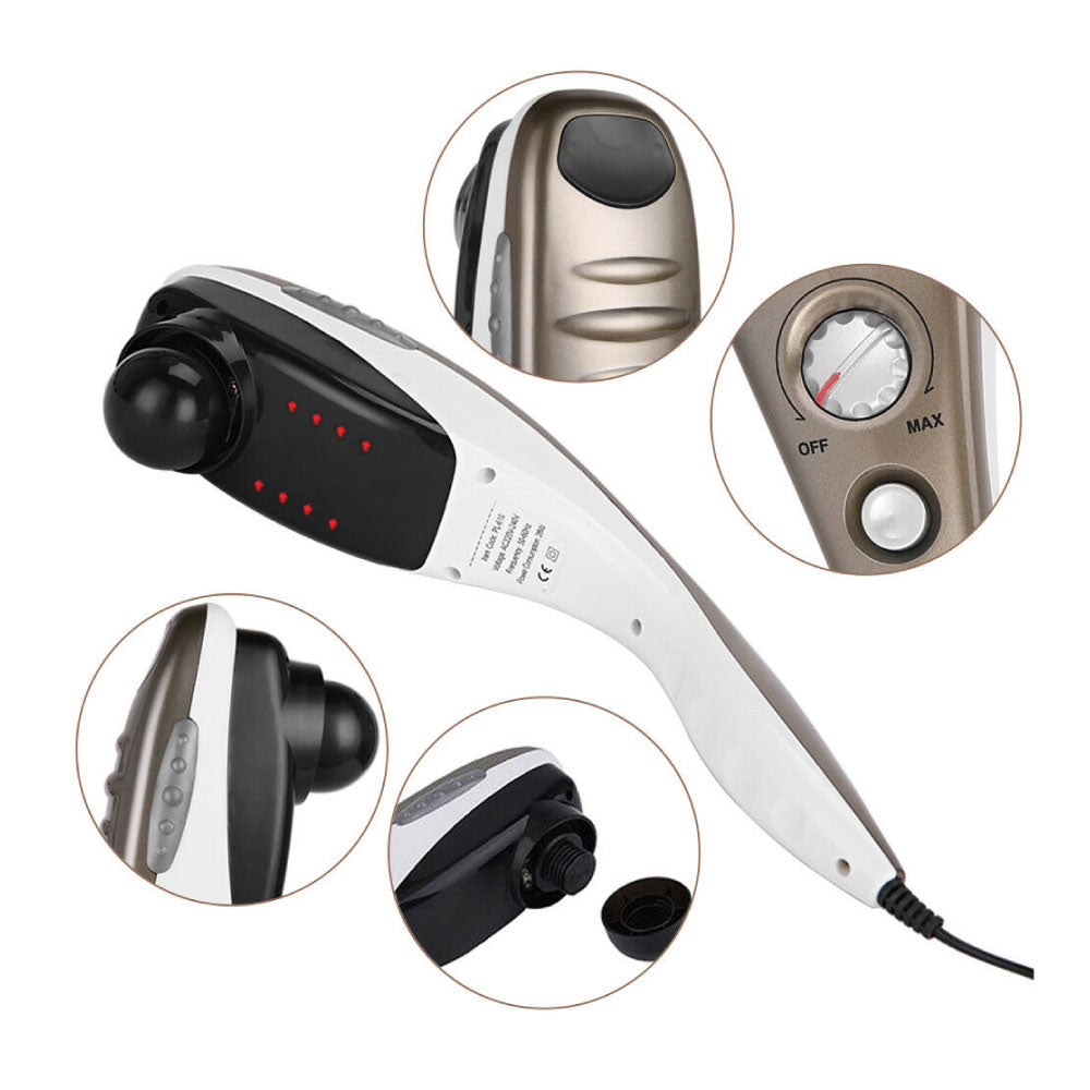 Handheld Full Body Massager – 6 Heads, Champagne