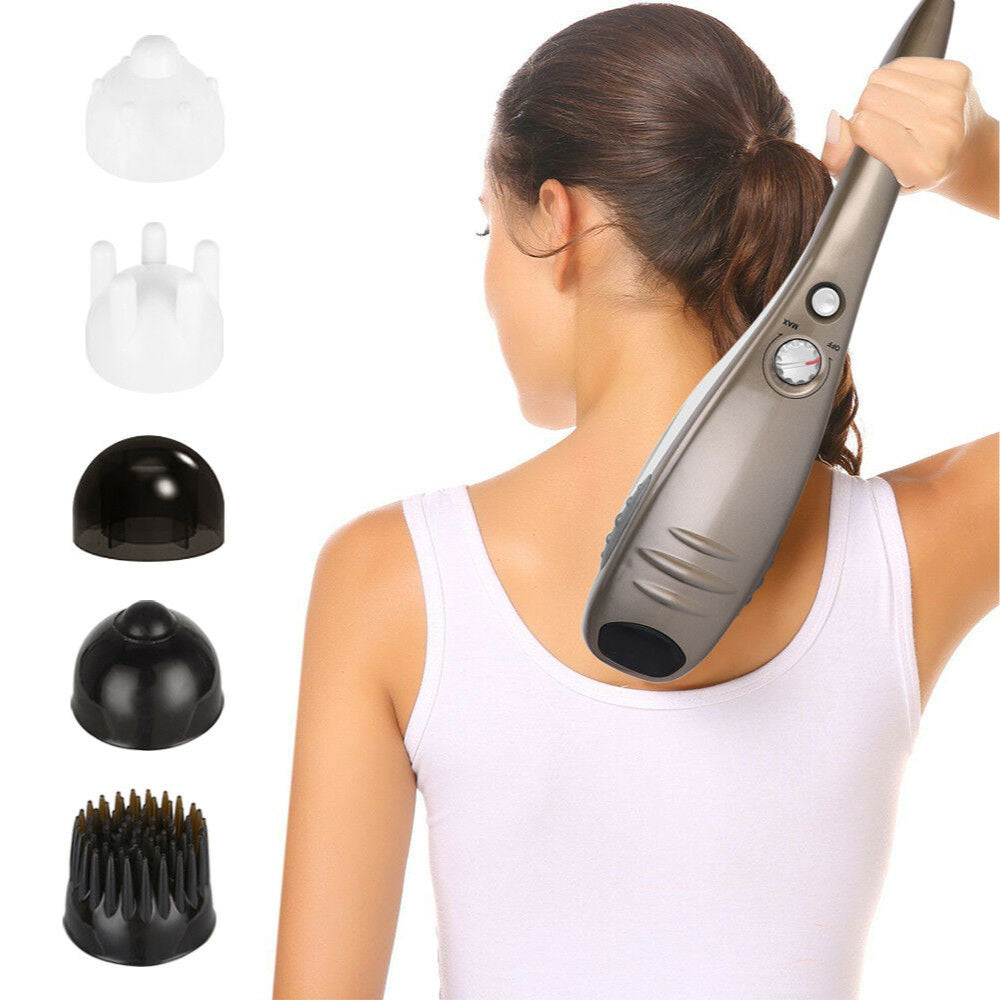 Handheld Full Body Massager – 6 Heads, Champagne