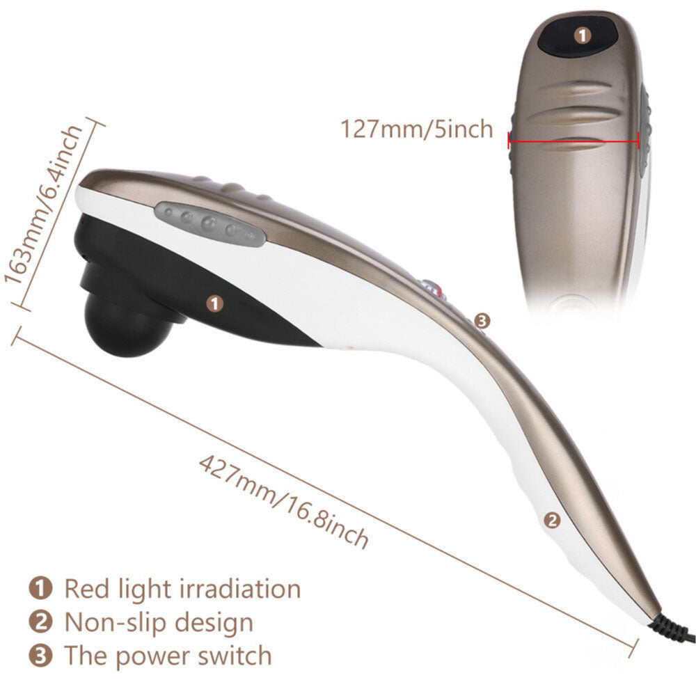 Handheld Full Body Massager – 6 Heads, Champagne