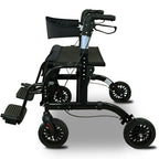 Orthonica 2-in-1 Rollator Wheelchair – Foldable, Black & Silver