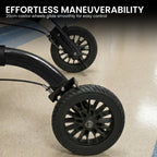 Orthonica 2-in-1 Rollator Wheelchair – Foldable, Black & Silver