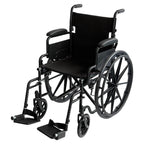 Orthonica Foldable Steel Wheelchair – Heavy-Duty, Adjustable, Black