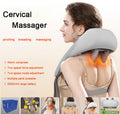 Portable Shiatsu Neck & Shoulder Massager with Heat – Cordless, Grey