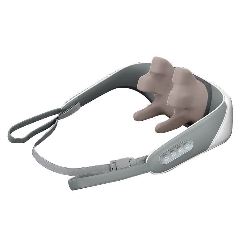 Portable Shiatsu Neck & Shoulder Massager with Heat – Cordless, Grey