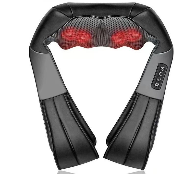 Shiatsu Neck & Shoulder Massager with Heat – Cordless, Gray & Black