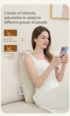 Slim Cordless Shiatsu Back Massager Cushion – Heated, Beige