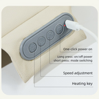 Slim Cordless Shiatsu Back Massager Cushion – Heated, Grey