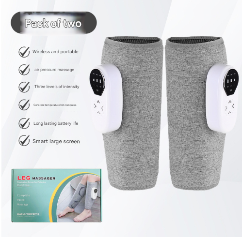 Electric Leg Massager with Heat – 3 Modes, Air Wave, 2-Pack