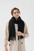 Black USB Electric Heated Scarf - 3-Level Heat Setting Winter Neck Warmer