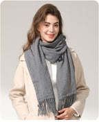USB Heated Scarf – 3 Heat Levels, Winter Neck Warmer, Grey