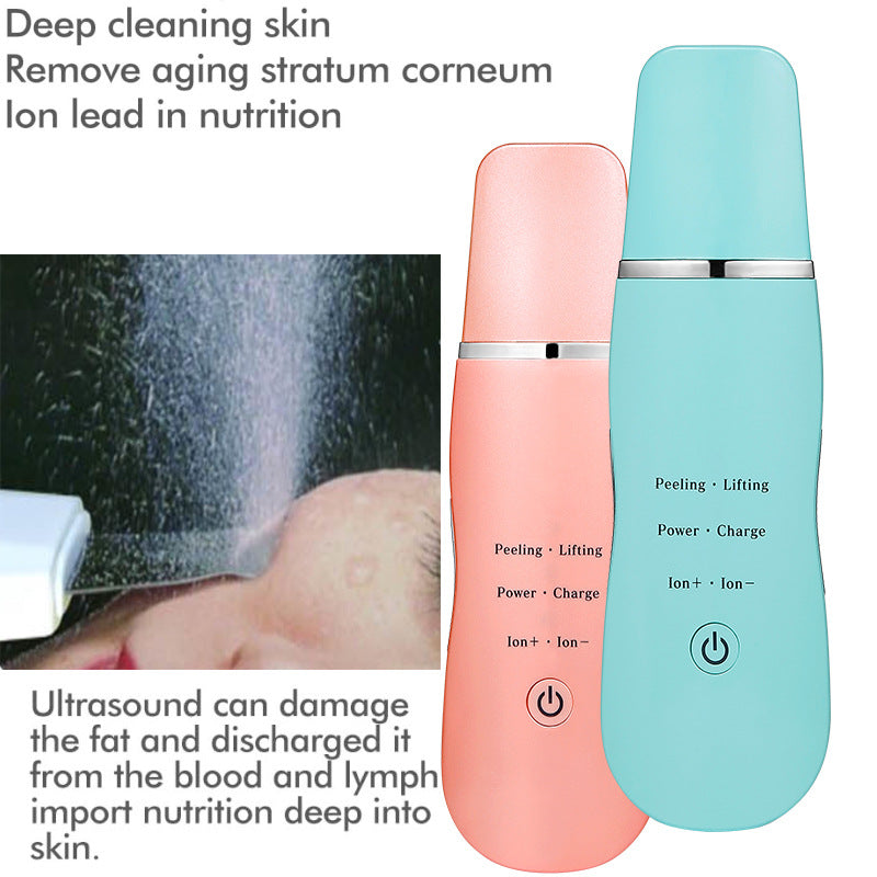 Ultrasonic Skin Scrubber - Deep Cleansing, Peeling, Lifting & Ion Infusion Facial Spatula(purple)