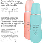 Ultrasonic Skin Scrubber – Facial Spatula, Cleansing & Peeling, Green
