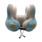 Smart Travel Neck Pillow – Bluetooth Audio & Heat, Lake Blue