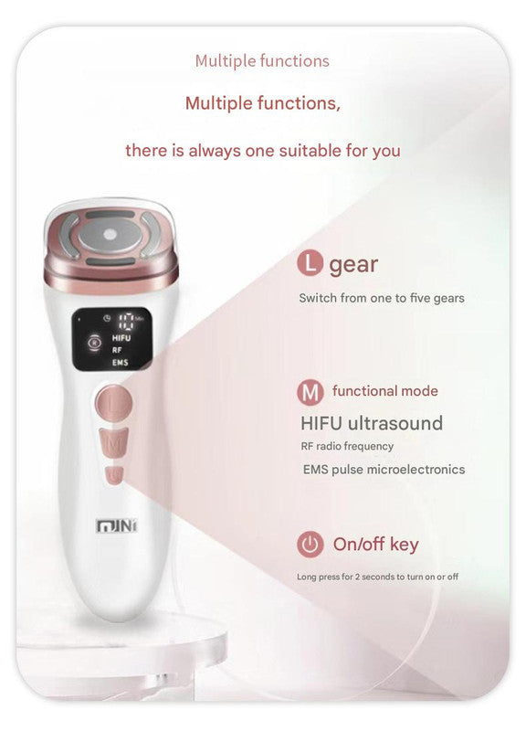 3-in-1 Facial Care Device – HIFU, RF & EMS, Black