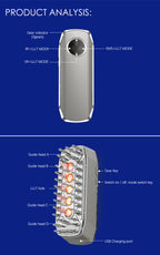 4-in-1 Scalp Care Comb – LLLT, RF, EMS & Vibration, White