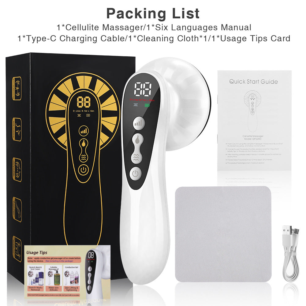 5-in-1 Multi-Technology Body Massage Device – RF & EMS, White
