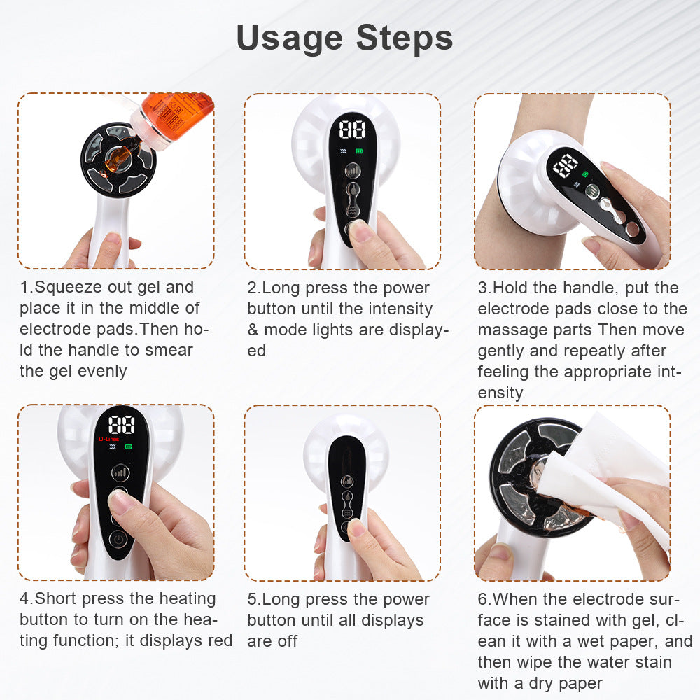 5-in-1 Multi-Technology Body Massage Device – RF & EMS, White