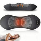 3-in-1 Heated Back Stretcher – Vibration & Traction, Memory Foam, Grey