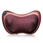 Shiatsu Neck & Back Massage Pillow with Heat – Deep Kneading, Brown