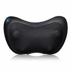 Shiatsu Neck & Back Massage Pillow with Heat – Deep Kneading, Black