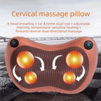 Shiatsu Massage Pillow with Heat – Adjustable Speed & Direction, Brown