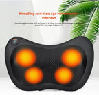 Shiatsu Massage Pillow with Heat – Adjustable Speed & Direction, Brown