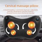 Shiatsu Massage Pillow with Heat – Adjustable Speed & Direction, Black