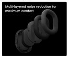 Travel Neck Pillow with ANC Headphones & Heat – Memory Foam, Beige