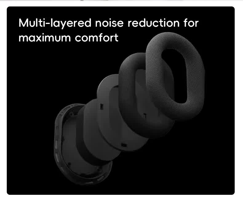 Smart 4-in-1 Travel Neck Pillow with ANC Headphones - Heated Vibration Massage & Bluetooth Audio - Memory Foam Support for Planes & Home - Beige