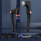 Foldable Percussion Massage Gun – Hot & Cold, 10 Heads, Rose Gold