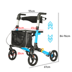 Alston Foldable 2-in-1 Mobility Walker & Rollator – 136kg, Storage Bag